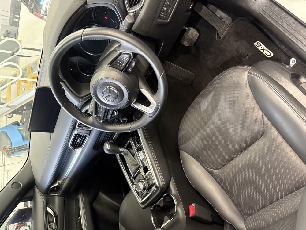 Interior detail — dashboard and seats